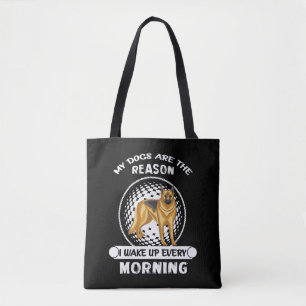 Tote Bag 5 Mes Chiens Sont La Raison Pour Laquelle Je Me Ré