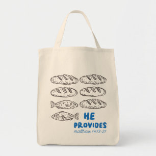 Tote Bag 5 pains et 2 poissons Miracle de Jésus nourrissant