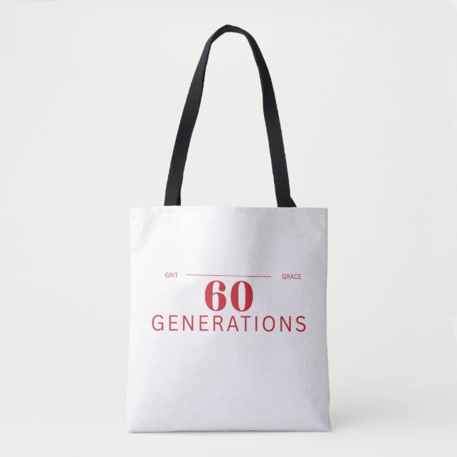 Tote Bag 60 générations de détermination et de grâce (Devant)
