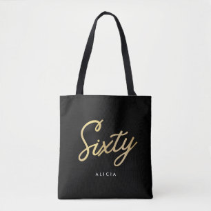 Tote Bag 60e anniversaire moderne Simple Soixante Fabuleux