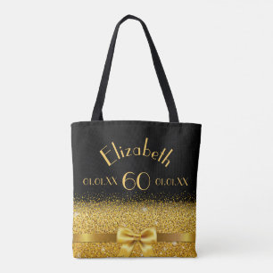Tote Bag 60e anniversaire noir or nom arc