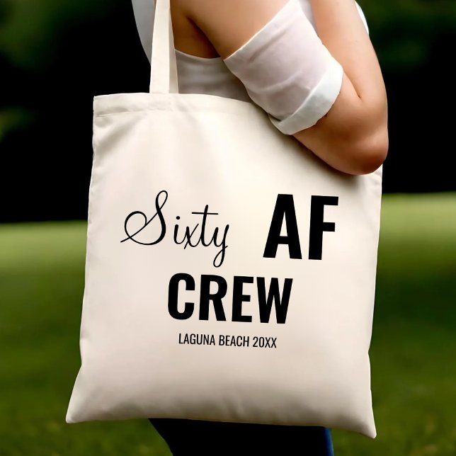 Tote Bag 60e fête d'anniversaire Soixante AF Équipage Group (Créateur téléchargé)