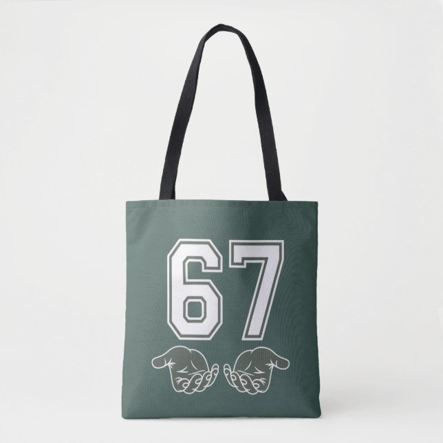 Tote Bag 67 Main Drôle Six Sept Mème Génération Alpha  (Devant)