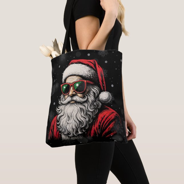 Tote Bag 67 Meme Drôle Santa Dit Six Sept Noël (De près)