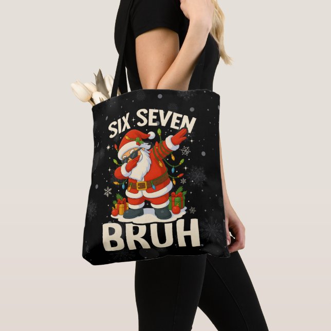 Tote Bag 67 Meme Six Seven Bruh Drôle de Noël 6 7 (De près)