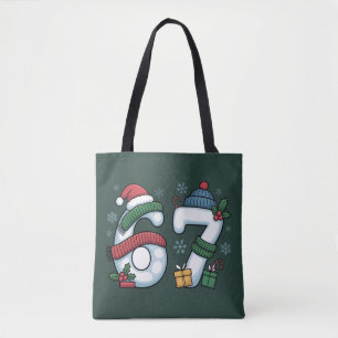 Tote Bag 6 7 Six Seven Génération Z Alpha Argot Meme Noël B