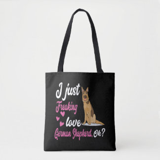 Tote Bag 6 J'Aime Juste Freaking Amour Berger Allemand OK