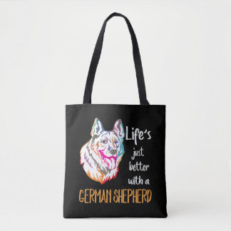 Tote Bag 6 La vie est juste meilleure avec un berger allema