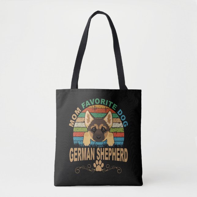 Tote Bag 6 Maman Chien Favori Berger Allemand (Devant)