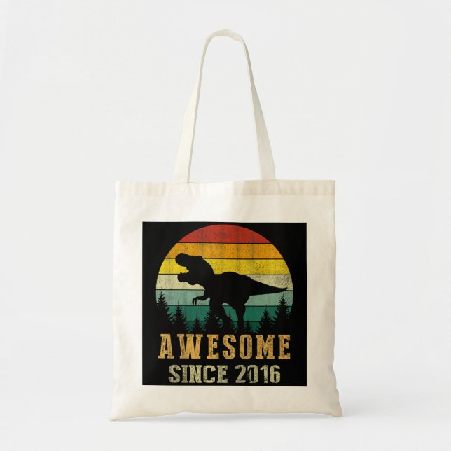 Tote Bag 6 Year Old Awesome Sinc (Devant)