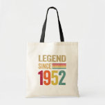 Tote Bag 70 Year Old Gifts Legend since 1952 70th Birthday<br><div class="desc">Perfect Gift Idea for Women and Men – Legend since 1952 Birthday Outfit. Greatest Holliday Present for Parents Turning 70 Mother, Mom, Uncle, Grandmother, Best Friend, Father, Grandfather, Aunt, Husband, Dad On 70 Yr Old Birthday Party Celebrate Your Husband, Wife, Mom, Dad 70th Birthday Party with This Funny 70 Yr...</div>
