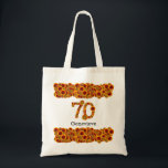Tote Bag 70 years, floral, flowers, 70th birthday<br><div class="desc">Beautiful flowers for a 70 year old. -- You can easily change the text. Use the 'Personalize' option and then just add your desired text to the boxes. Or make them blank if you don't want a text added. If you want to do further customizations like change the font, color...</div>