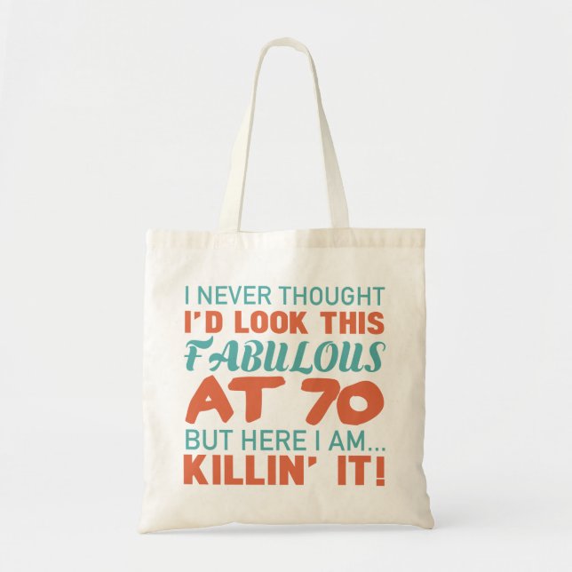 Tote Bag 70e anniversaire pour les femmes fabuleuses (Devant)