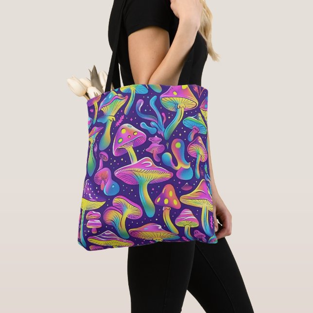 Tote Bag 70s 60s Psychedelic Hippy Retro Hip (De près)