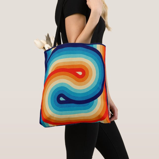 Tote Bag 70s Double Wave (De près)