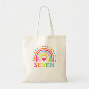 Tote Bag 7 Ans Arc En Ciel 7e Anniversaire Cadeau Pour Fill