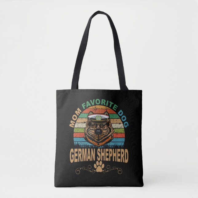 Tote Bag 7 Maman Chien Favori Berger Allemand (Devant)