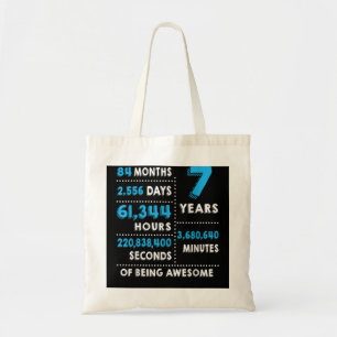 Tote Bag 7e anniversaire Cadeau 7 ans être génial Tee