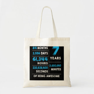 Tote Bag 7e anniversaire Cadeau 7 ans être génial Tee