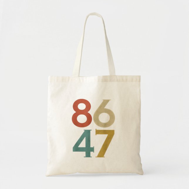 Tote Bag 86 47 Trump Cool rétro anti-Trump (Devant)