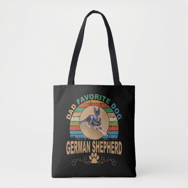 Tote Bag 8 Papa Chien favori Berger Allemand (Devant)