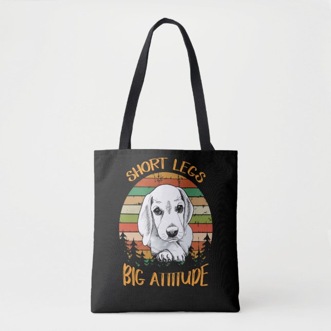 Tote Bag 8 pattes courtes beagle grande attitude (Devant)