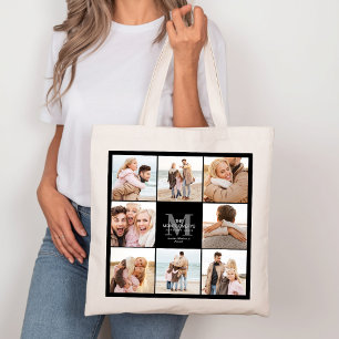 Tote Bag 8 Photo Famille Photo Collage Canvas Fourre-tout