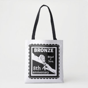 Tote Bag 8e anniversaire mariage cadeau traditionnel bronze