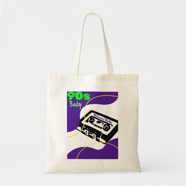 Tote Bag 90s Baby Millennial MaMa (Devant)