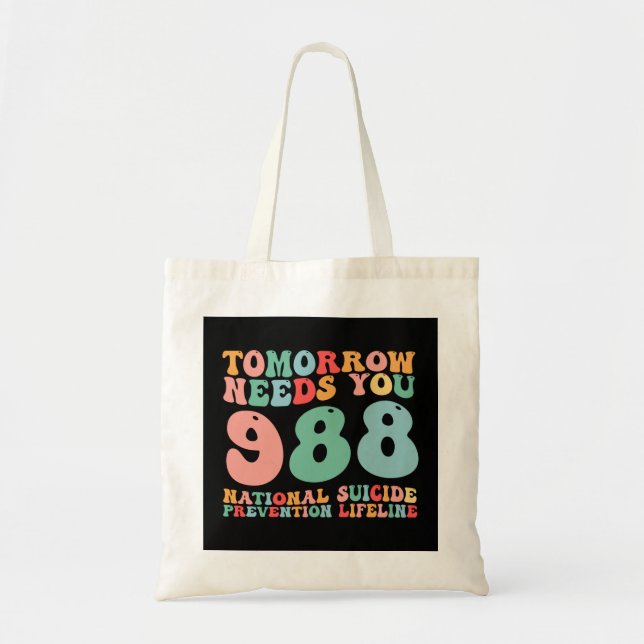 Tote Bag 988 Prévention du suicide Prévention nationale du  (Devant)