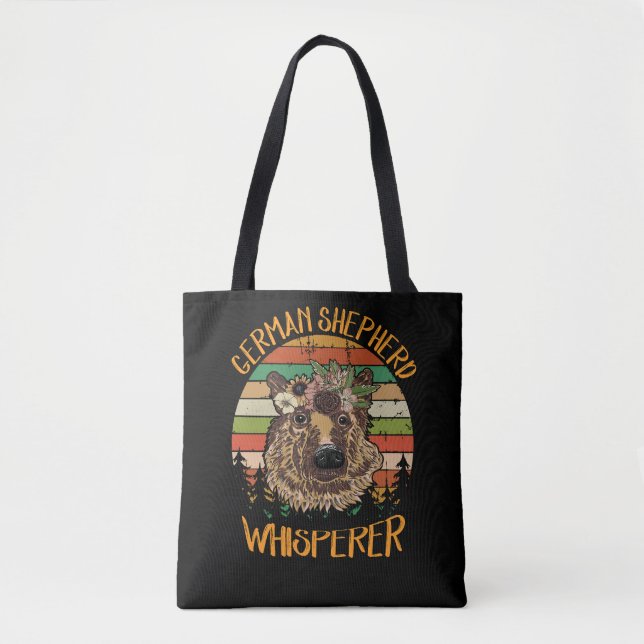 Tote Bag 9 berger allemand Whisperer Vintage (Devant)