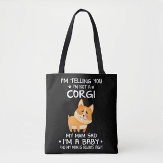 Tote Bag 9 Je vous dis que je ne suis pas un Corgi