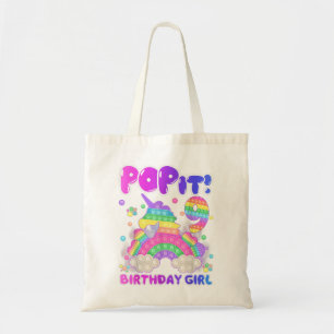 Tote Bag 9e anniversaire Unicorn Fidget Pop It Birthday Gir