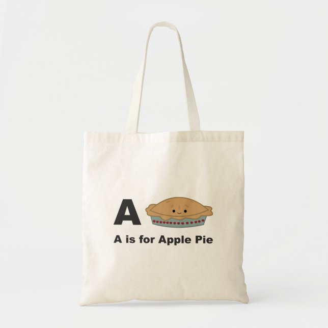 Tote Bag A est pour Apple Pie (Devant)