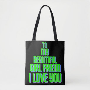 Tote Bag À ma belle petite amie Je t'aime Noël