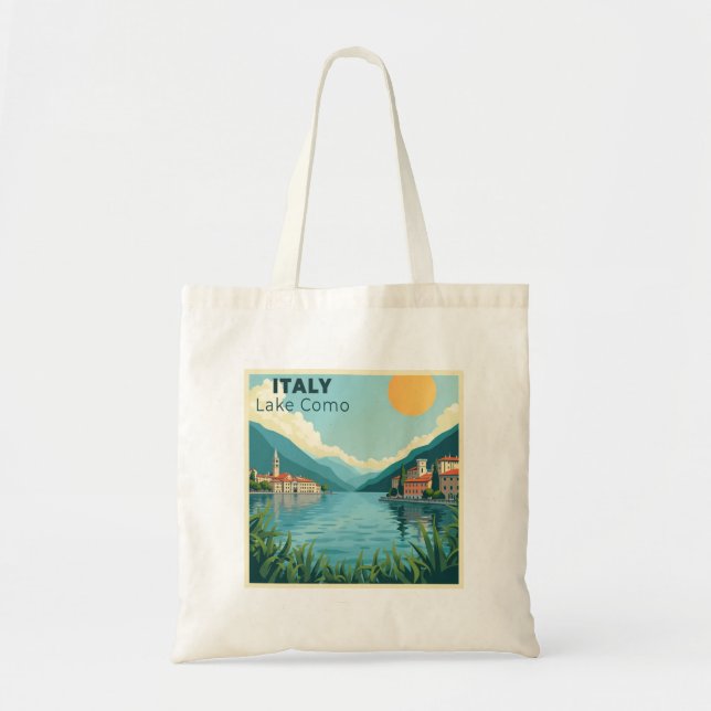 Tote Bag A Nostalgic Classic Travel Poster – Italy Lake Com (Devant)