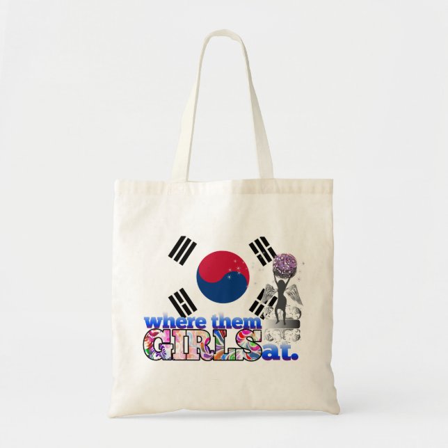 Tote Bag À où ils filles sud-coréennes ? (Devant)