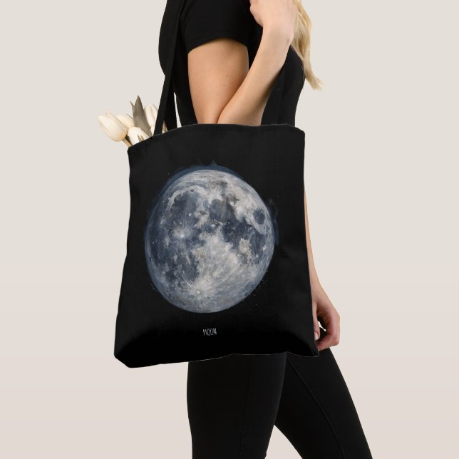 Tote Bag A painting of the moon in a space (De près)
