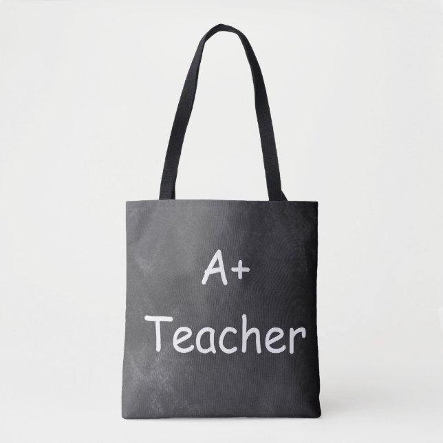 Tote Bag A plus Teacher Chalkboard Design Venin Idea (Devant)