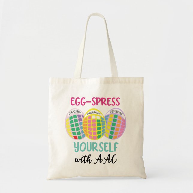 Tote Bag AAC réversible fourre-tout de Pâques 'EGG-spress y (Devant)