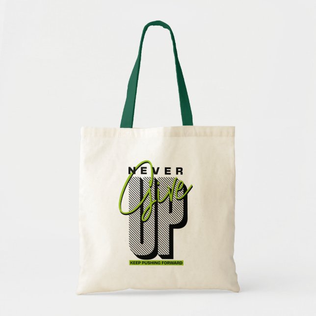 Tote Bag Abandonner ? Continuez à Aller de l'Avant Typogra  (Devant)