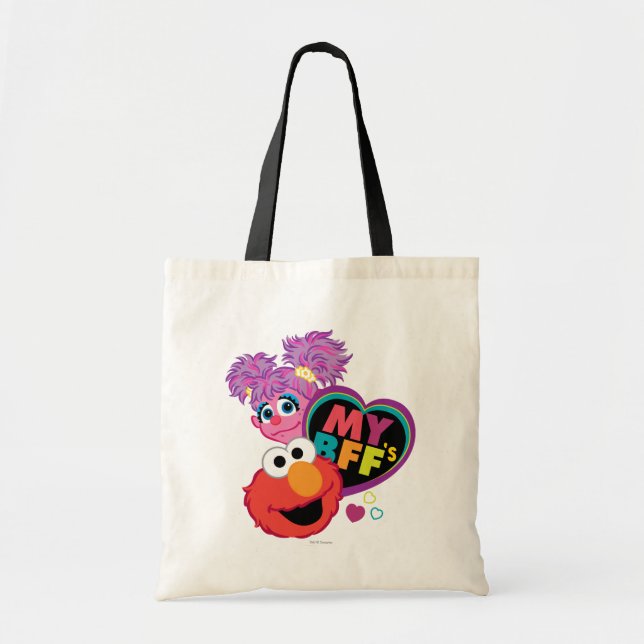 Tote Bag Abby et Elmo, les meilleures amies (Devant)
