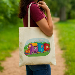 Tote Bag ABC Alphabet Train avec enfants amusant éducatif