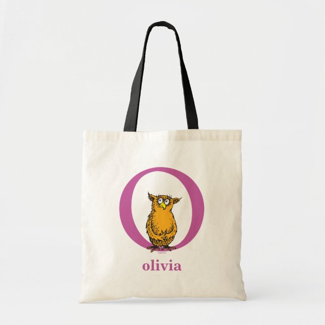 Tote Bag ABC du Dr Seuss : Lettre O - violet | Ajouter Votr (Devant)