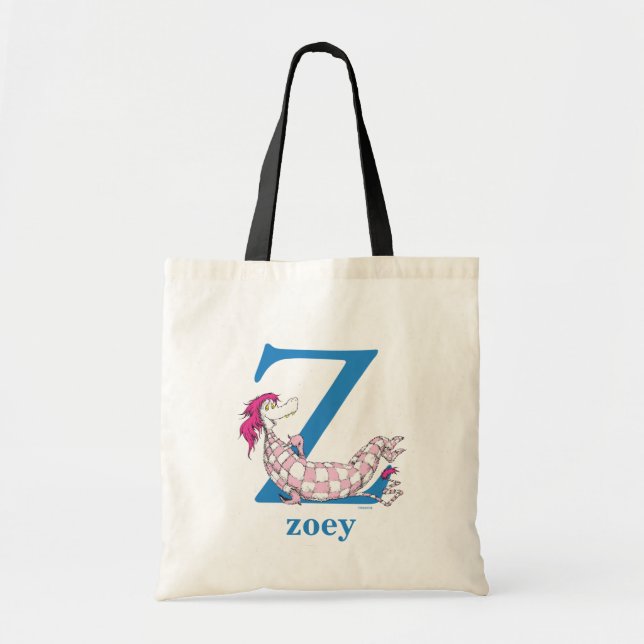 Tote Bag ABC du Dr Seuss : Lettre Z - Bleu | Ajouter Votre  (Devant)