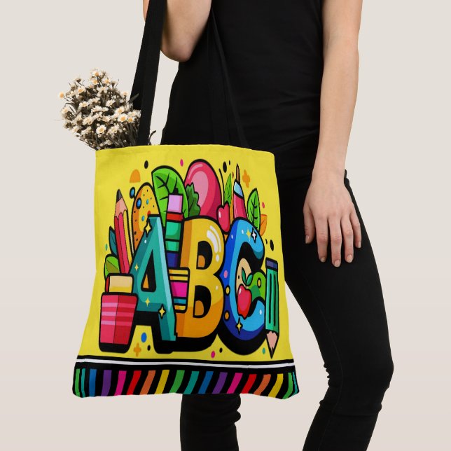 Tote Bag ABC REGARDEZ MOI - Voir retour (De près)