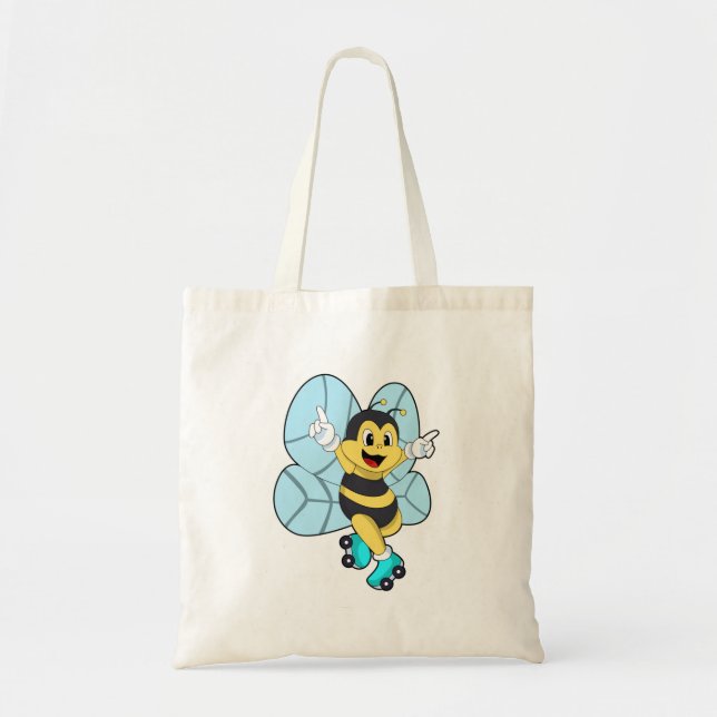 Tote Bag Abeille à roulettes (Devant)