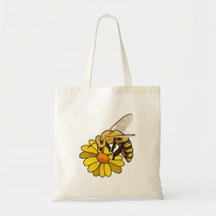 Tote Bag Abeille avec fleur