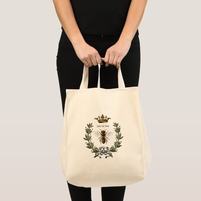 Tote Bag Abeille avec la couronne et la guirlande (Devant (produit))