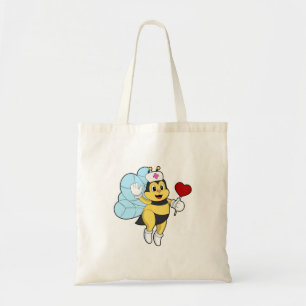 Tote Bag Abeille comme infirmière avec coeur.PNG